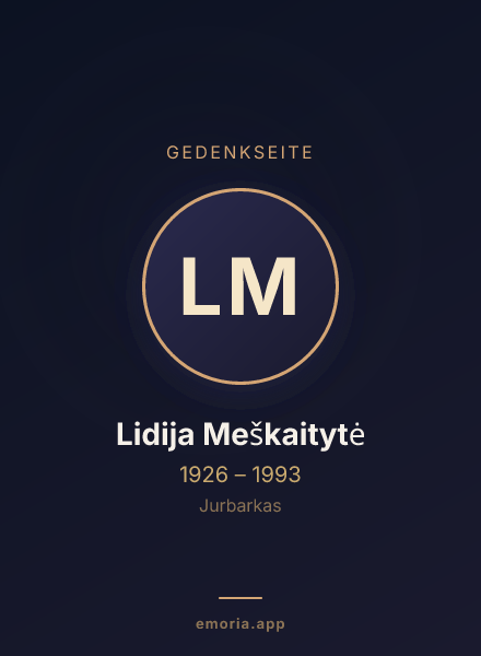 Gedenkportrait von Lidija Meškaitytė