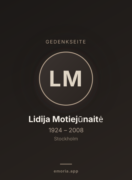 Gedenkportrait von Lidija Motiejūnaitė