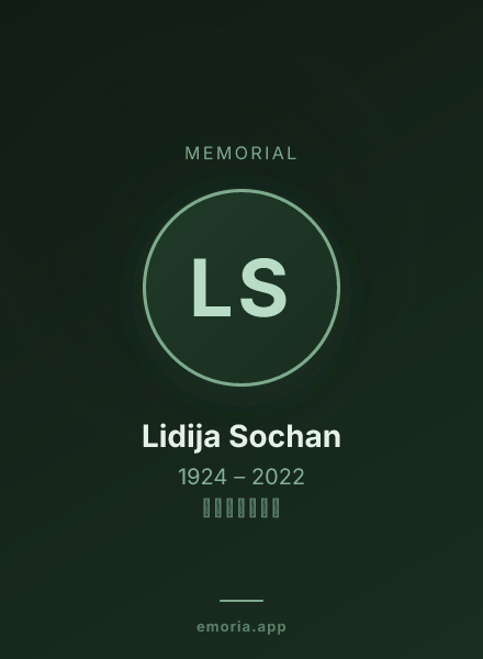 Memorial portrait of Lidija Sochan