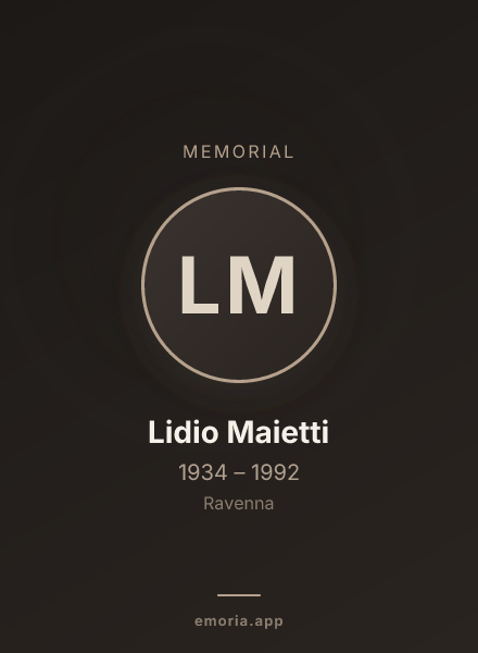Memorial portrait of Lidio Maietti