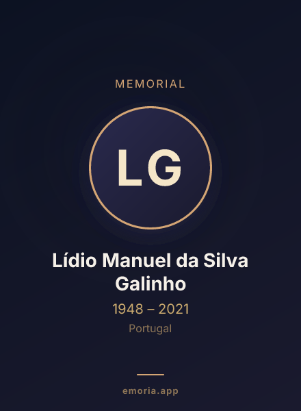 Memorial portrait of Lídio Manuel da Silva Galinho
