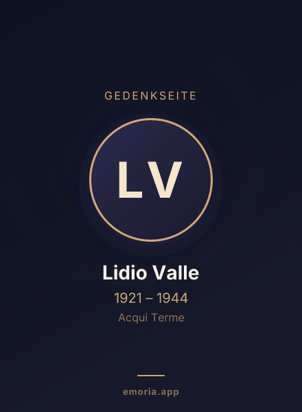 Gedenkportrait von Lidio Valle