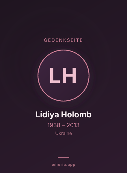 Gedenkportrait von Lidiya Holomb