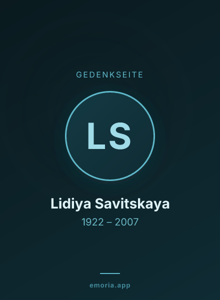 Gedenkportrait von Lidiya Savitskaya