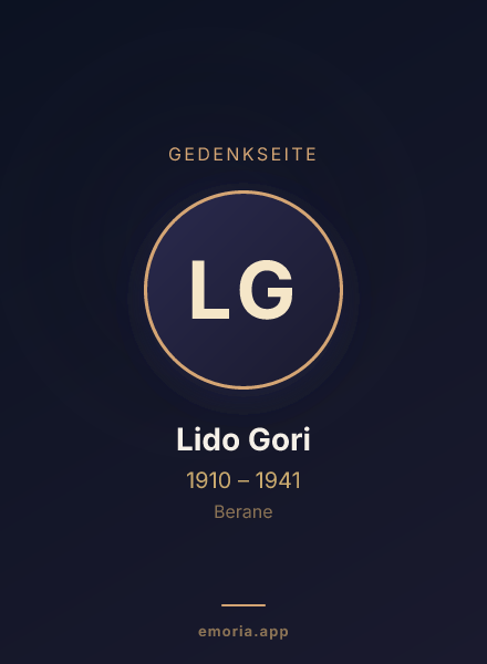 Gedenkportrait von Lido Gori