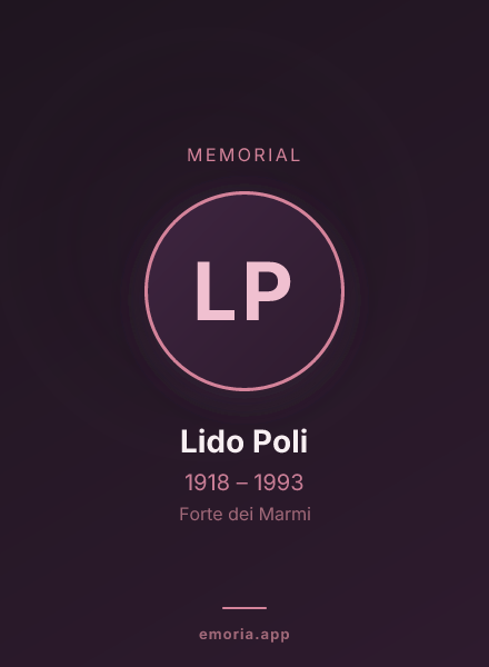 Memorial portrait of Lido Poli