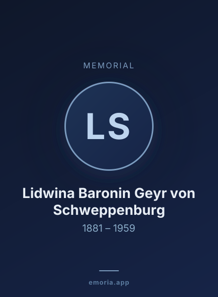 Memorial portrait of Lidwina Baronin Geyr von Schweppenburg