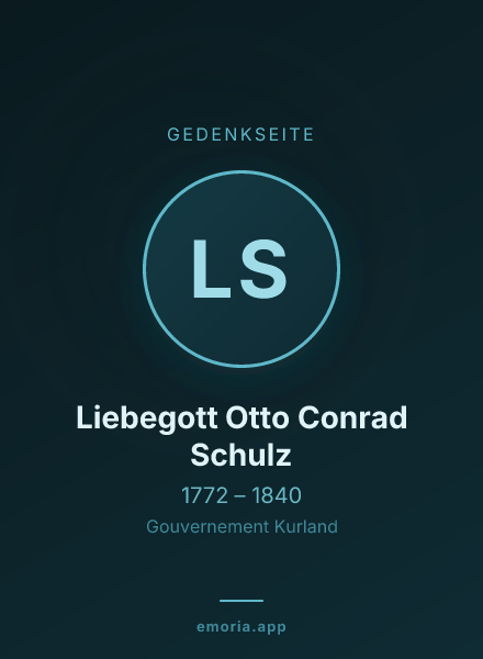 Gedenkportrait von Liebegott Otto Conrad Schulz
