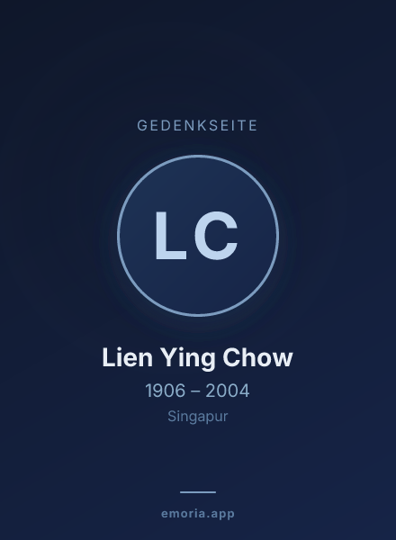 Gedenkportrait von Lien Ying Chow