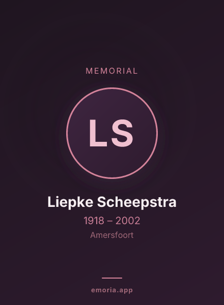 Memorial portrait of Liepke Scheepstra