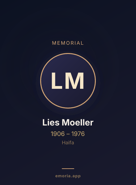 Memorial portrait of Lies Moeller