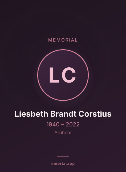 Memorial portrait of Liesbeth Brandt Corstius