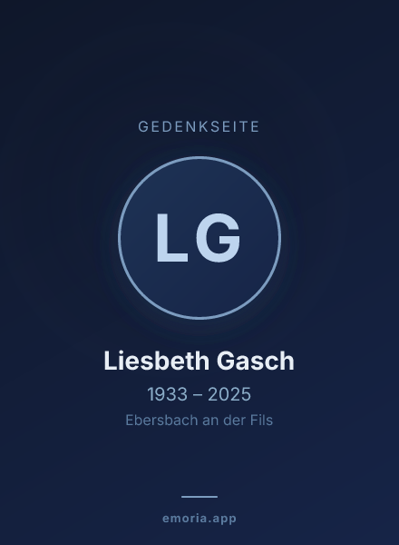 Gedenkportrait von Liesbeth Gasch