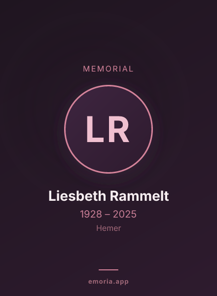 Memorial portrait of Liesbeth Rammelt