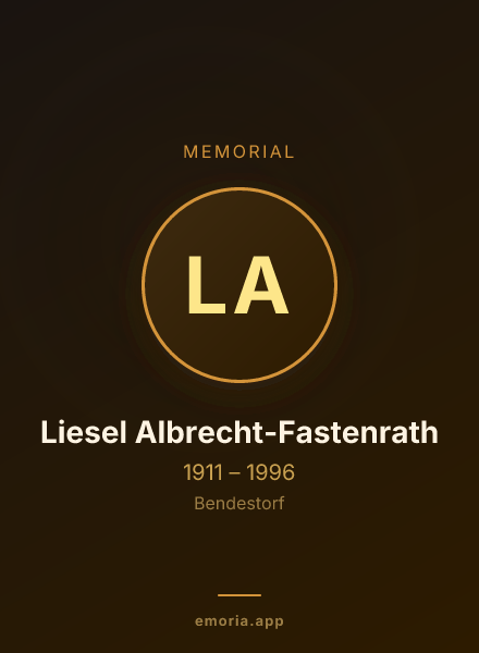 Memorial portrait of Liesel Albrecht-Fastenrath