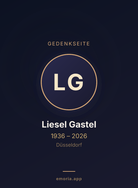 Gedenkportrait von Liesel Gastel