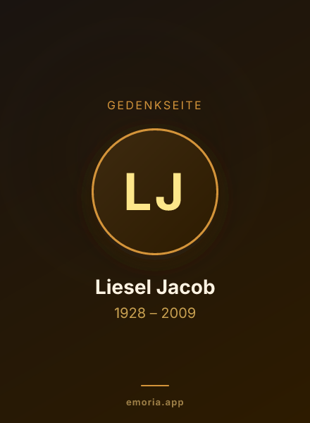 Gedenkportrait von Liesel Jacob