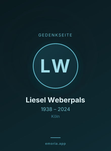Gedenkportrait von Liesel Weberpals
