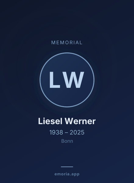 Memorial portrait of Liesel Werner