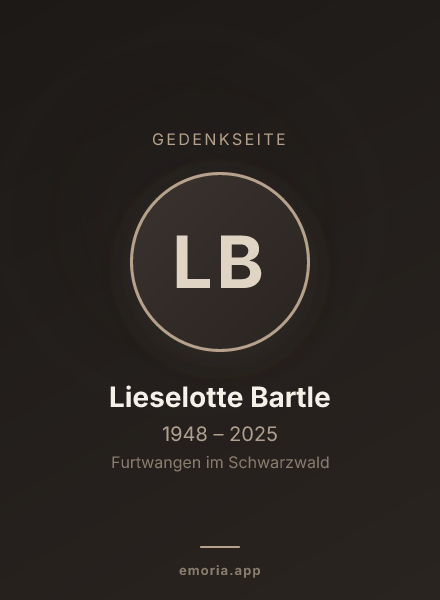 Gedenkportrait von Lieselotte Bartle