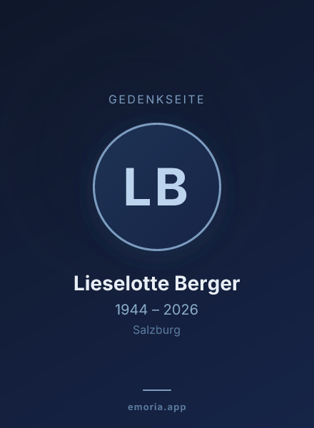 Gedenkportrait von Lieselotte Berger