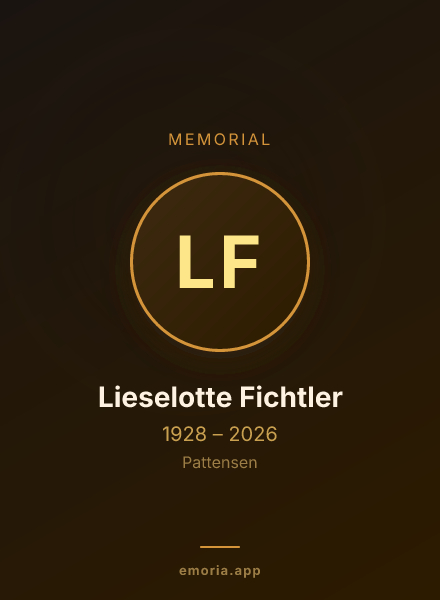 Memorial portrait of Lieselotte Fichtler
