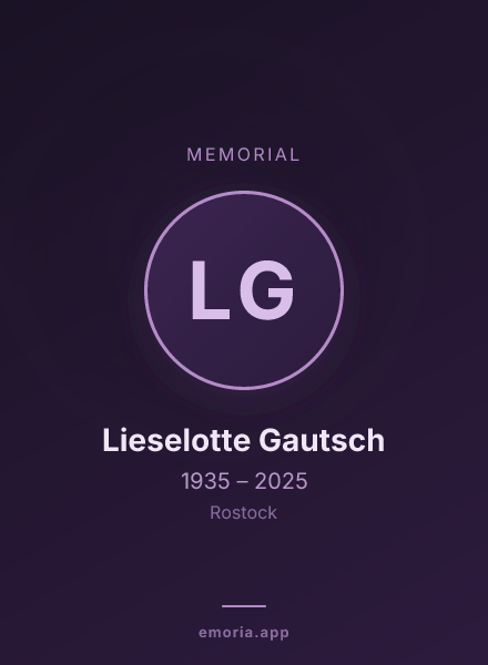 Memorial portrait of Lieselotte Gautsch