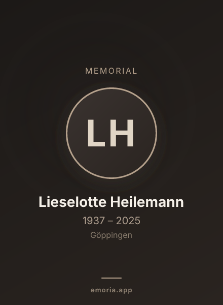 Memorial portrait of Lieselotte Heilemann