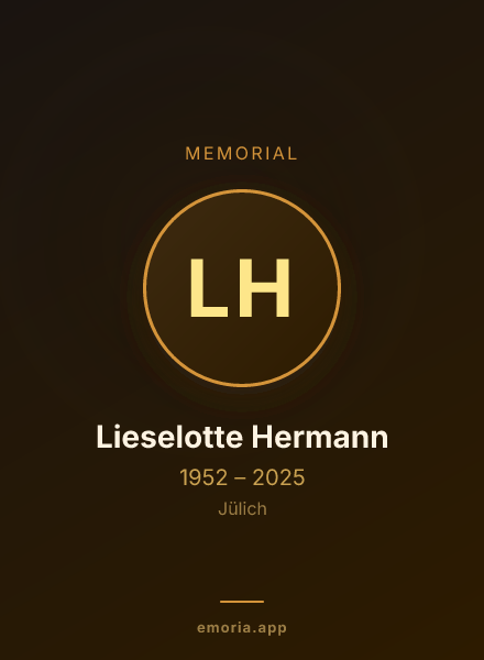 Memorial portrait of Lieselotte Hermann