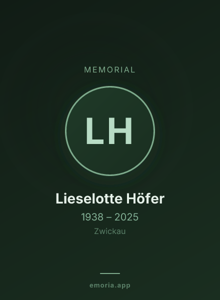 Memorial portrait of Lieselotte Höfer