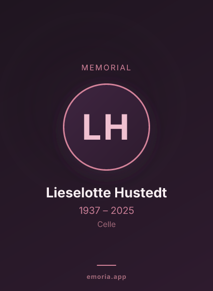 Memorial portrait of Lieselotte Hustedt
