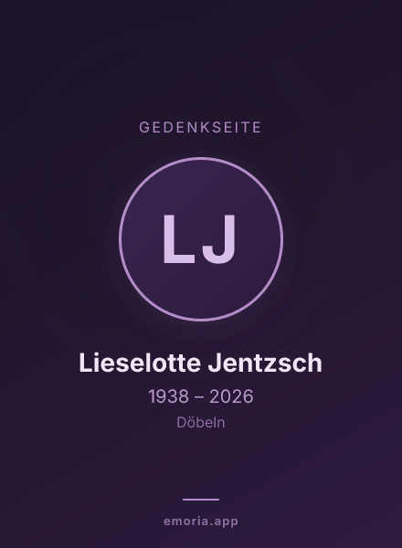 Gedenkportrait von Lieselotte Jentzsch