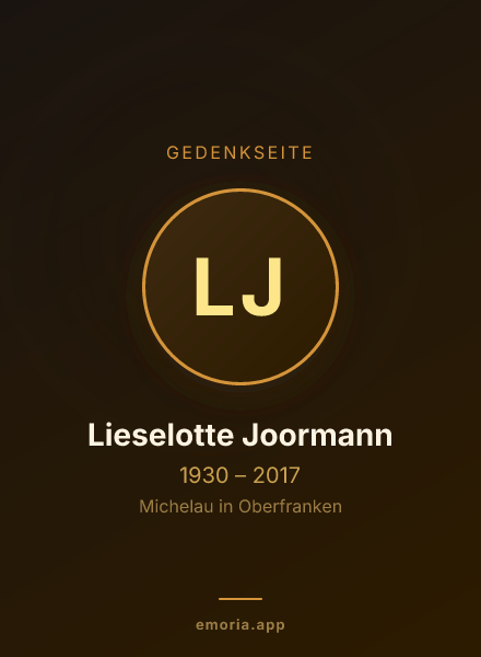 Gedenkportrait von Lieselotte Joormann