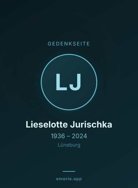 Gedenkportrait von Lieselotte Jurischka