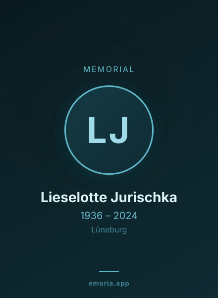 Memorial portrait of Lieselotte Jurischka