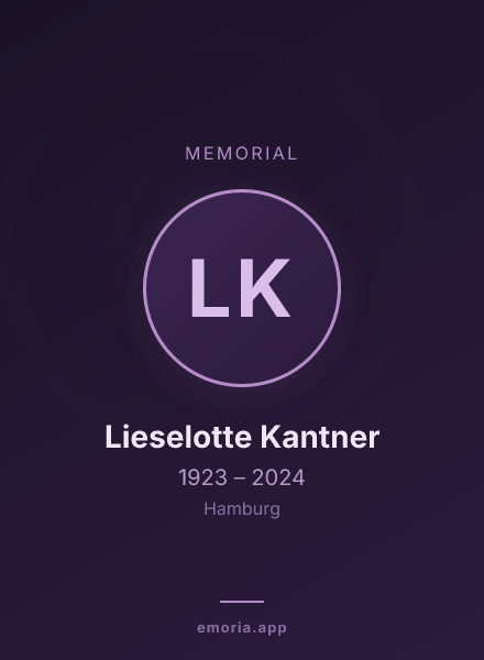 Memorial portrait of Lieselotte Kantner