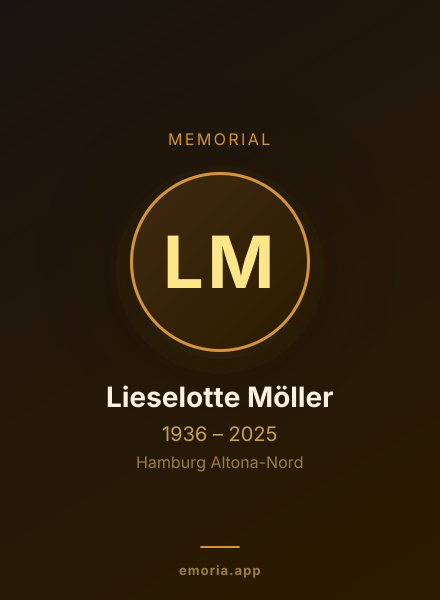 Memorial portrait of Lieselotte Möller