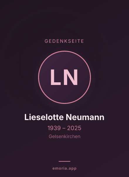 Gedenkportrait von Lieselotte Neumann