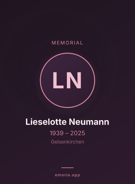 Memorial portrait of Lieselotte Neumann