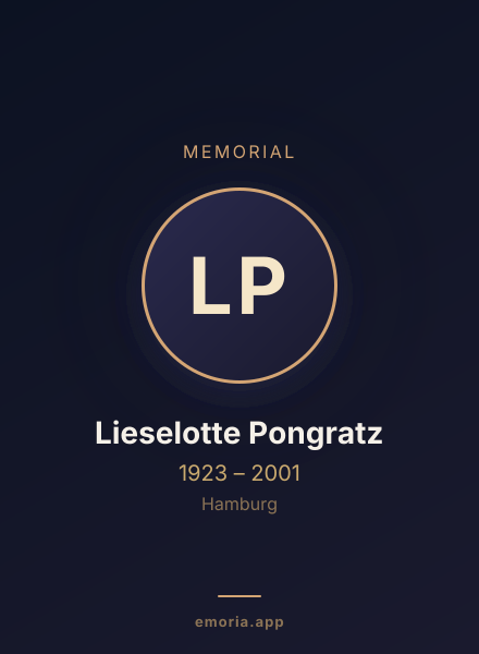 Memorial portrait of Lieselotte Pongratz