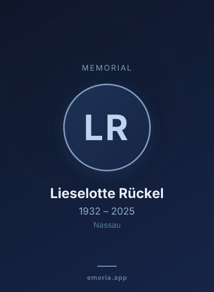 Memorial portrait of Lieselotte Rückel