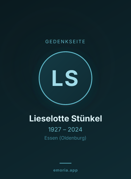Gedenkportrait von Lieselotte Stünkel
