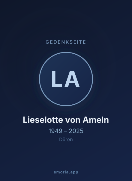 Gedenkportrait von Lieselotte von Ameln
