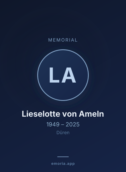 Memorial portrait of Lieselotte von Ameln