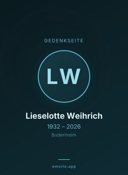 Gedenkportrait von Lieselotte Weihrich