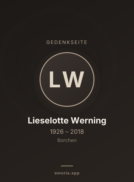 Gedenkportrait von Lieselotte Werning