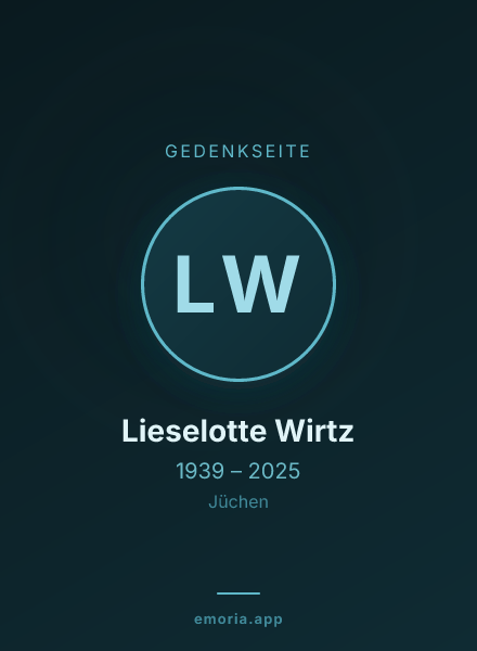 Gedenkportrait von Lieselotte Wirtz