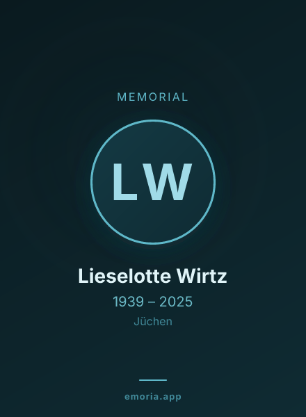 Memorial portrait of Lieselotte Wirtz