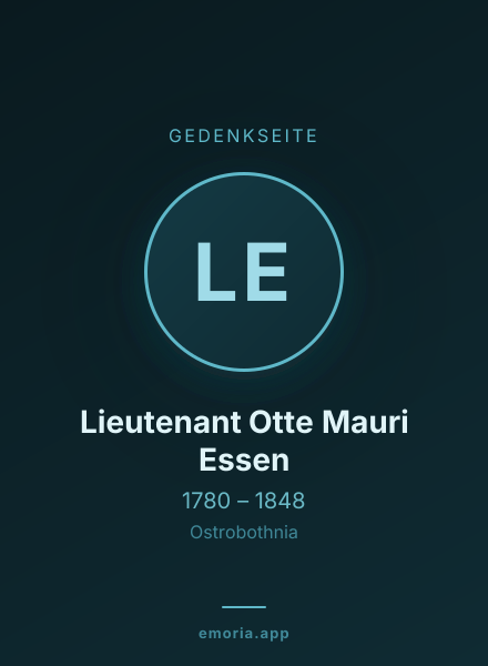 Gedenkportrait von Lieutenant Otte Mauri Essen