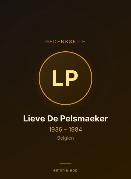 Gedenkportrait von Lieve De Pelsmaeker